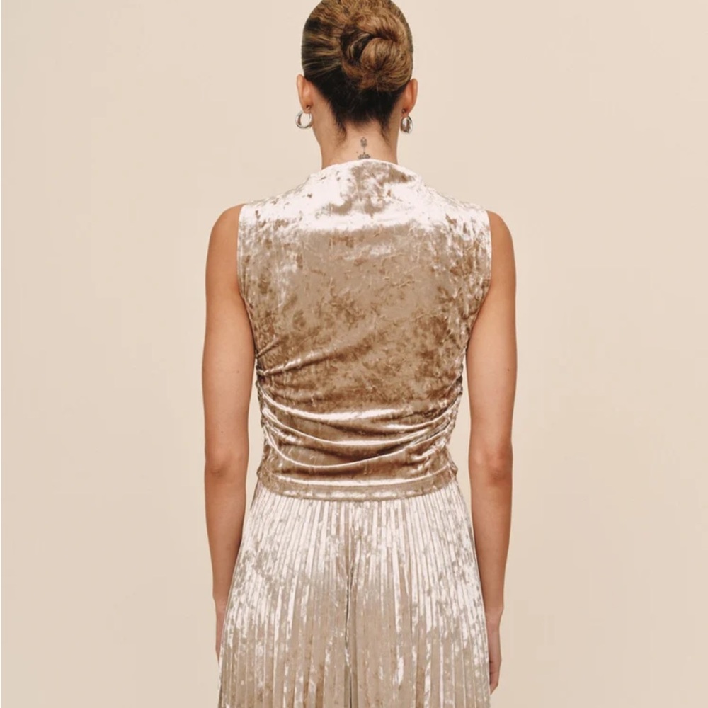 Bella Dahl Velvet Midi Set in Gold NWT - Picture 5 of 10